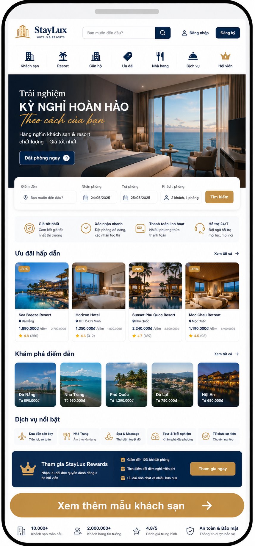 Khách sạn - Resort - Homestay