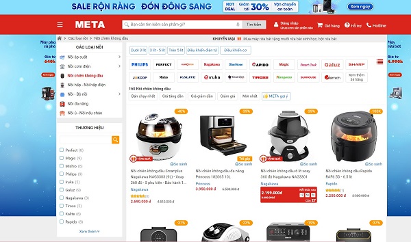 Mẫu website đồ dùng thông minh