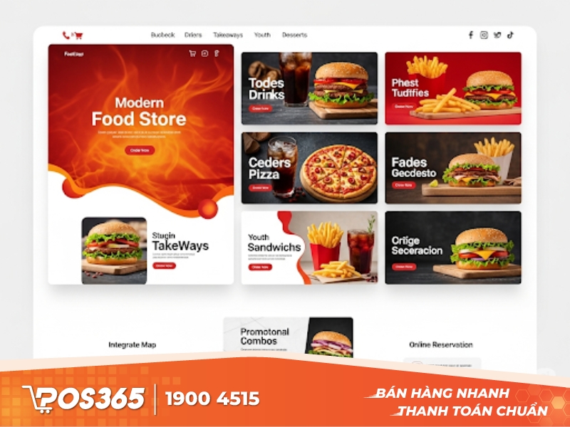 Mẫu website FnB