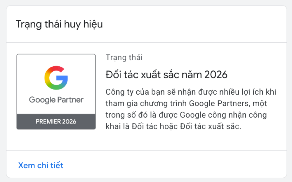 Ảnh xác nhận Fagotech là Google Premier Partner năm 2026