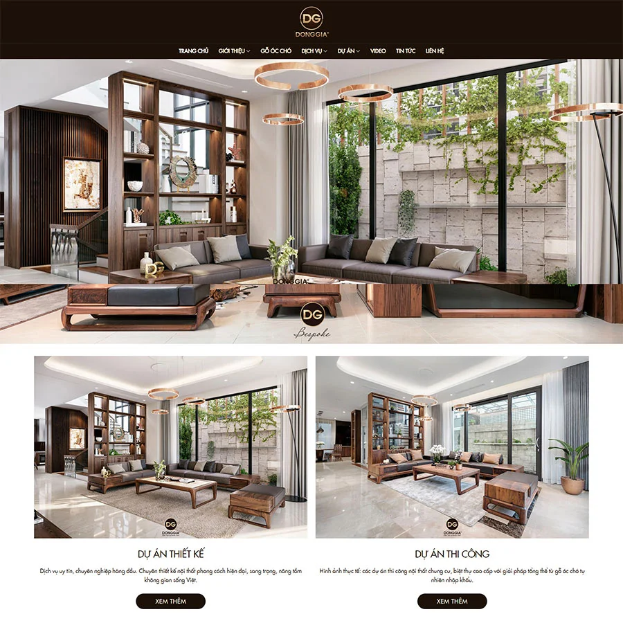 Mẫu website nội thất