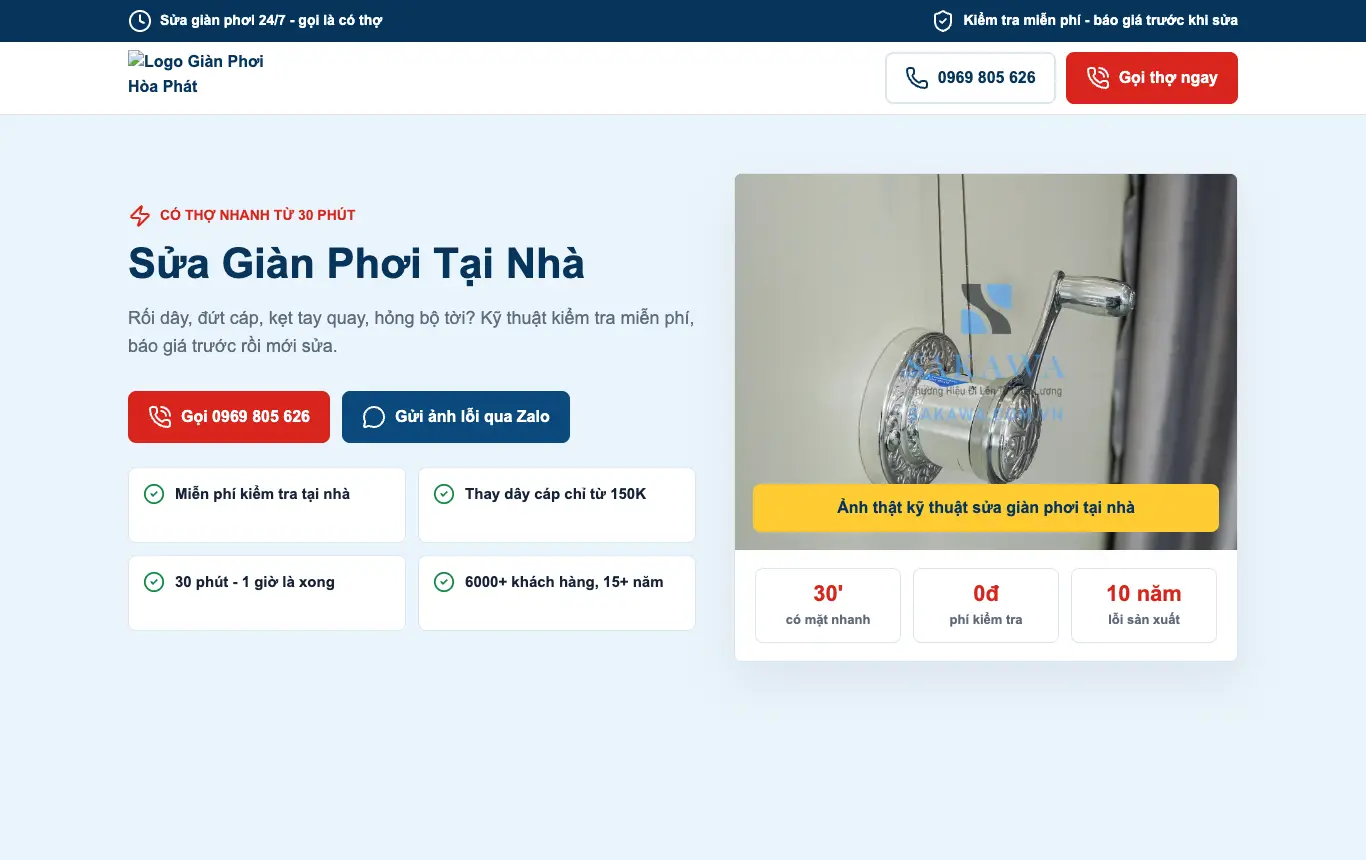 Giao diện HTML AI ngành sửa chữa dân dụng