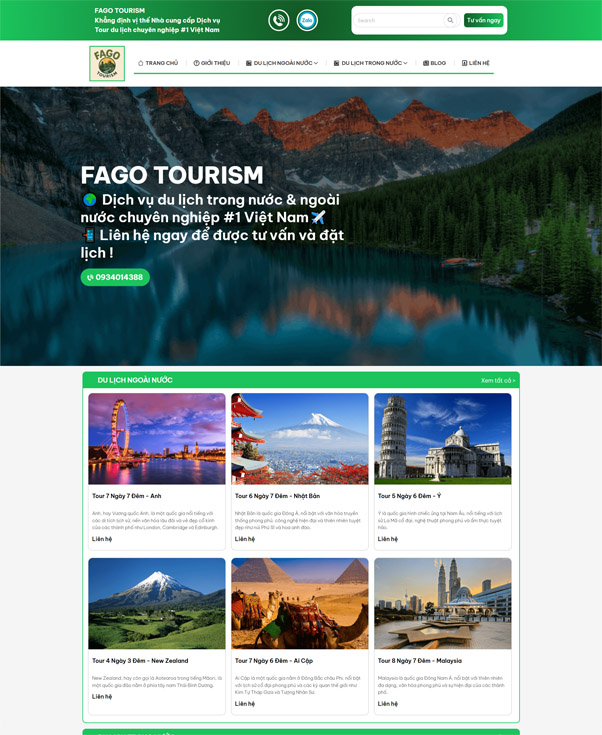 Giao diện website thiết bị công nghiệp